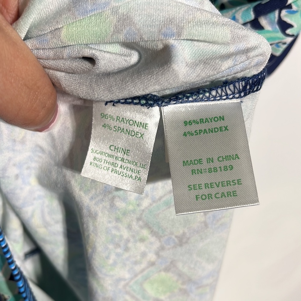Lilly Pulitzer Lula Romper High Tide Navy Scuba Doo Engineered Shorts Size Small - Picture 9 of 13